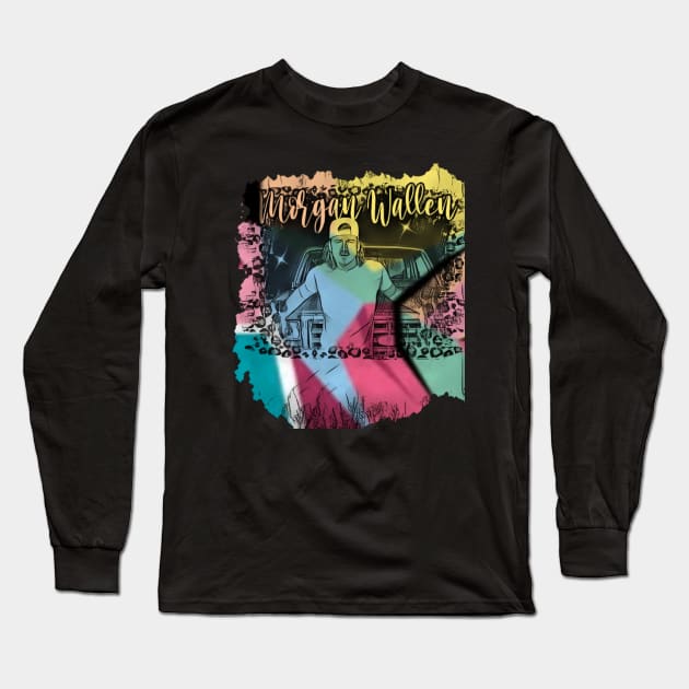 Morgan Wallen - wpap vintage Long Sleeve T-Shirt by Hi.Nawi